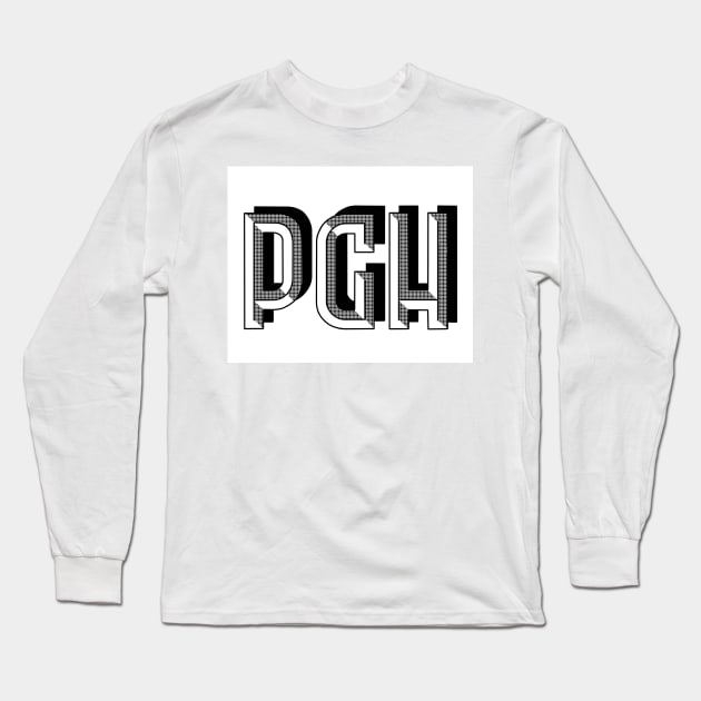 PGH Pittsburgh Long Sleeve T-Shirt by fiberandgloss